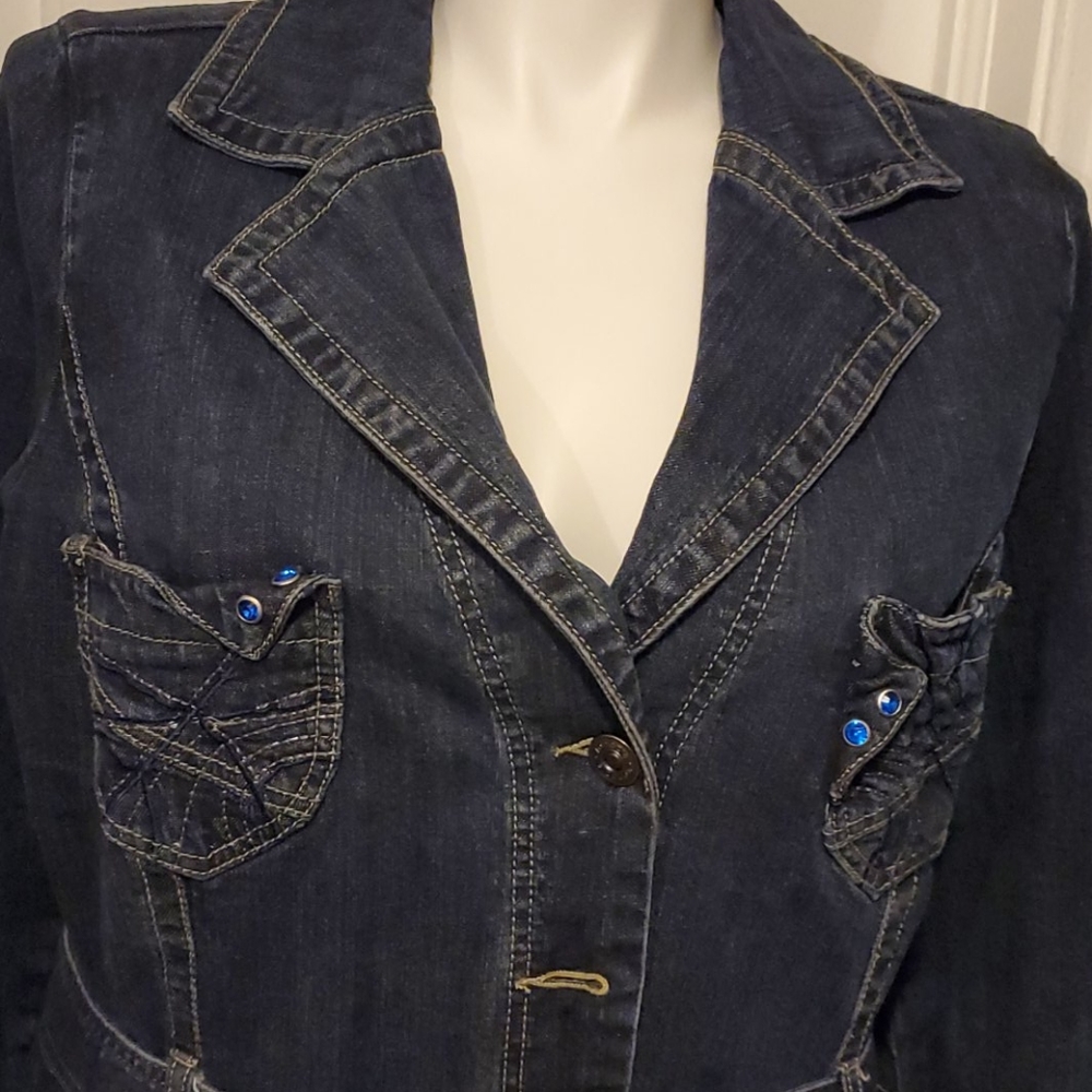 JouJou Denim coat Size 18/20 - Picture 4 of 12